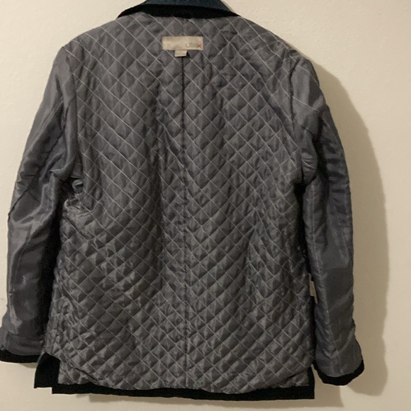 UTEX Wool Blend Black & Gray Plaid buttoned down Medium size jacket quilt lining - Picture 10 of 11